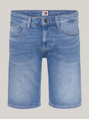 blue scanton faded denim shorts for men tommy jeans