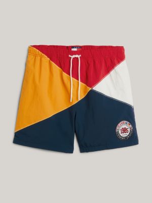 blue tommy jeans international games color block-shorts für herren - tommy hilfiger