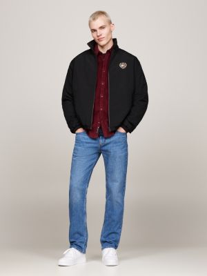 veste décontractée réversible en polaire noir pour hommes tommy jeans