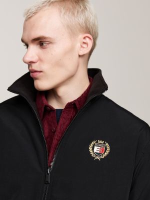 veste décontractée réversible en polaire noir pour hommes tommy jeans