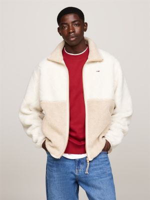 polaire décontractée beige pour hommes tommy jeans