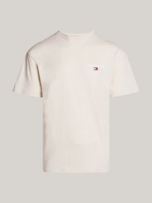 wit t-shirt met logo op de achterkant voor heren - tommy jeans