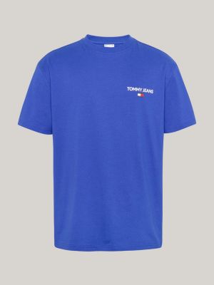 blue back logo t-shirt for men tommy jeans