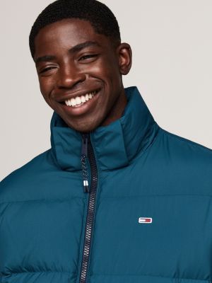 grün wasserabweisende daunenjacke für herren - tommy jeans