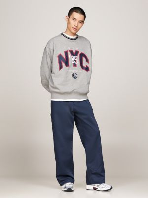 pantaloni carpenter tj x game day con cuciture decorative blu da uomini tommy jeans