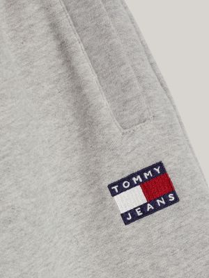 joggers tj x game day relaxed fit con logo grigio da uomini tommy jeans