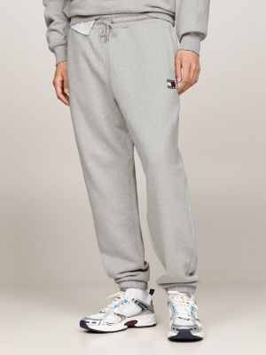 joggers tj x game day relaxed fit con logo grigio da uomini tommy jeans