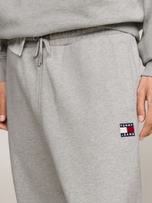 joggers tj x game day relaxed fit con logo grigio da uomini tommy jeans