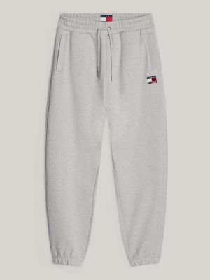 joggers tj x game day relaxed fit con logo grey da uomini tommy jeans