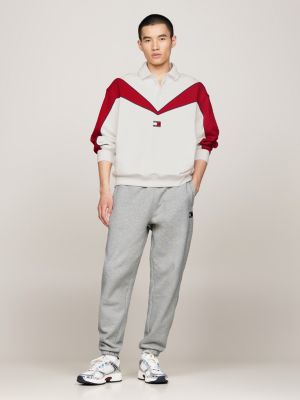 weiß tj x game day rugby-shirt für herren - tommy jeans