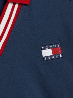 polo tj x game day con scollatura a v blu da uomini tommy jeans