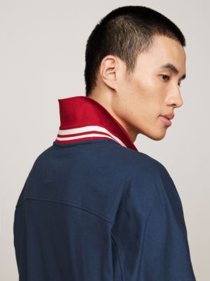 chaleco polo de pico tj x game day azul de hombres tommy jeans