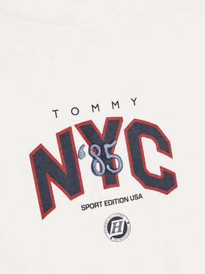 t-shirt tj x game day relaxed fit bianco da uomini tommy jeans