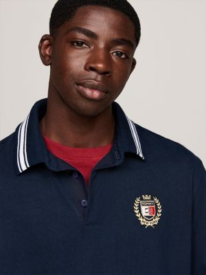 Embroidery Oversized Rugby Polo Shirt Blue Tommy Hilfiger