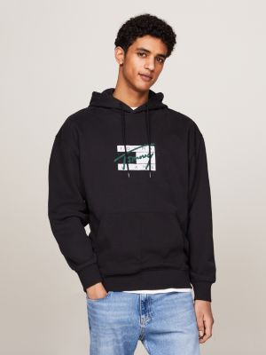 Relaxed Graffiti Signature Logo Hoody | Black | Tommy Hilfiger