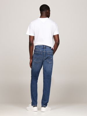 blue austin whiskered slim tapered jeans for men tommy jeans