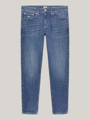 jean slim austin fuselé à moustaches bleu pour hommes tommy jeans