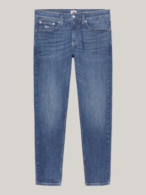 blue austin whiskered slim tapered jeans for men tommy jeans