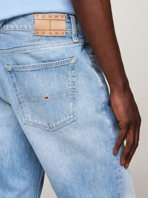 jean slim droit ryan délavé bleu pour hommes tommy jeans