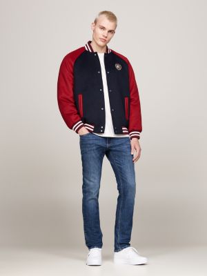 jean slim scanton délavé bleu pour hommes tommy jeans