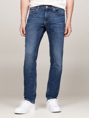 jean slim scanton délavé bleu pour hommes tommy jeans