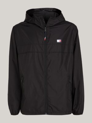 coupe-vent léger chicago zippé noir pour hommes tommy jeans