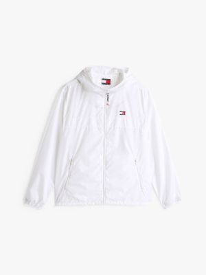 white lightweight chicago windbreaker for men tommy jeans