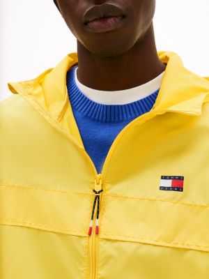 yellow lightweight chicago windbreaker for men tommy jeans