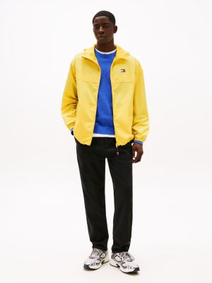 yellow lightweight chicago windbreaker for men tommy jeans