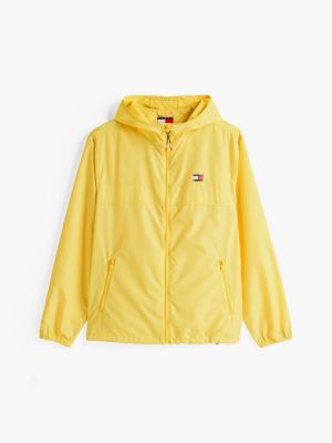 yellow lightweight chicago windbreaker for men tommy jeans