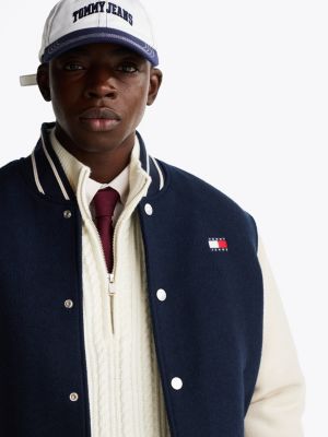 veste universitaire décontractée avec laine plusieurs couleurs pour hommes tommy jeans