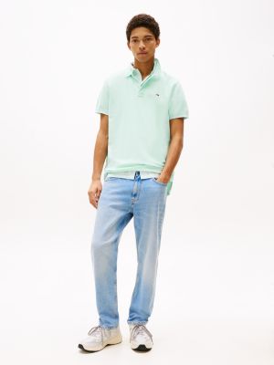 blue slim fit polo shirt for men tommy jeans