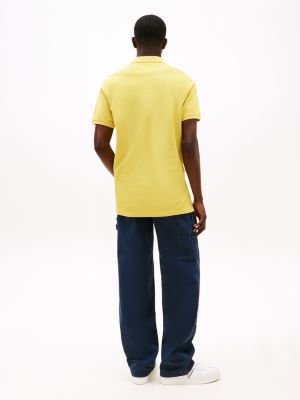 yellow slim fit polo shirt for men tommy jeans