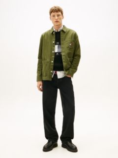 Tommy Badge Oversized Fit Overshirt — Green 3