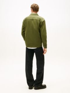 Tommy Badge Oversized Fit Overshirt — Green 4