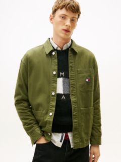 Tommy Badge Oversized Fit Overshirt — Green 1
