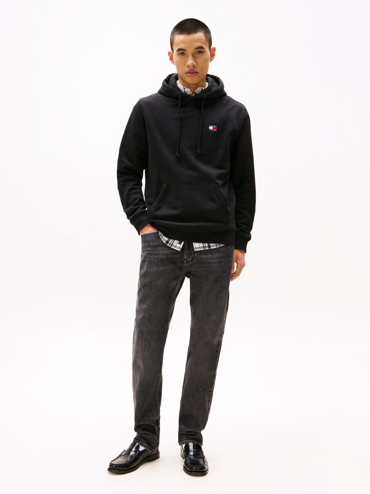Tommy Badge Hoody — Black