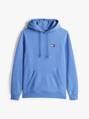 sweat à capuche avec badge tommy bleu pour hommes tommy jeans