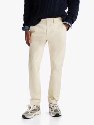 beige austin slim fit tapered chinos for men tommy jeans