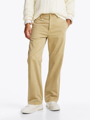 beige otis straight leg chinos for men tommy jeans