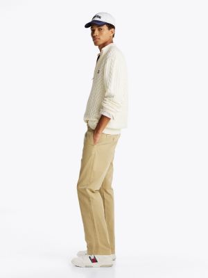 beige otis straight leg chinos for men tommy jeans