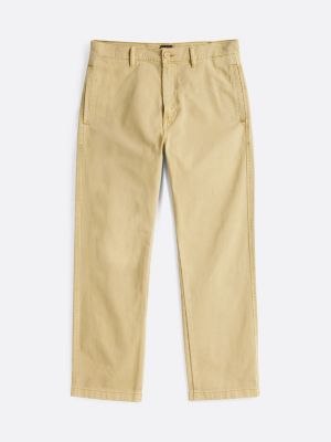 beige otis straight leg chinos for men tommy jeans