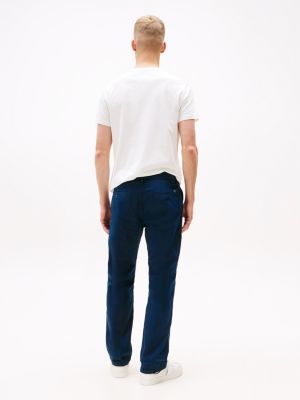 blue otis straight leg chinos for men tommy jeans