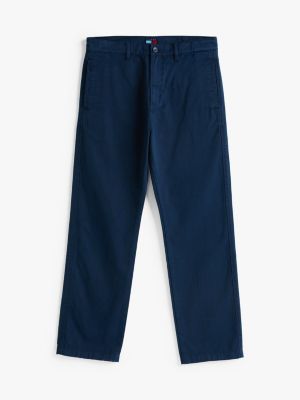 blue otis straight leg chinos for men tommy jeans