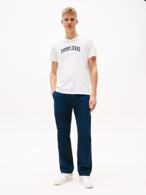 blue otis straight leg chinos for men tommy jeans