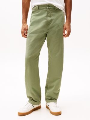 chino droit otis kaki pour hommes tommy jeans