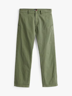 chino droit otis kaki pour hommes tommy jeans