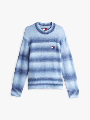 meerdere kleuren ombré trui met wol voor heren - tommy jeans