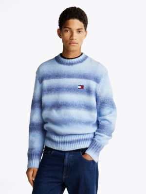 multi cieniowany sweter z domieszką wełny dla mężczyźni - tommy jeans