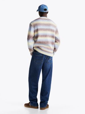 pull à motif dégradé avec laine plusieurs couleurs pour hommes tommy jeans